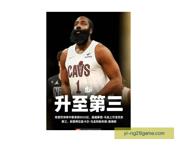 哈登罚球8532超马龙史前三